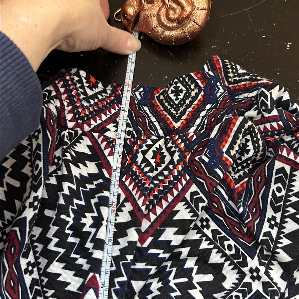 Vintage Boho Printed Wide-Leg‎ Palazzo Pants women’s size medium black burgundy - Picture 9 of 10